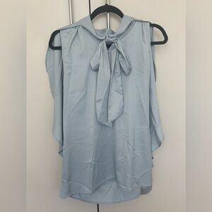 Elegant Light Blue Sleeveless Top